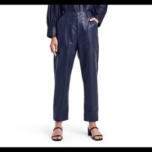 Rachel Comey x Target high-rise faux leather navy pants